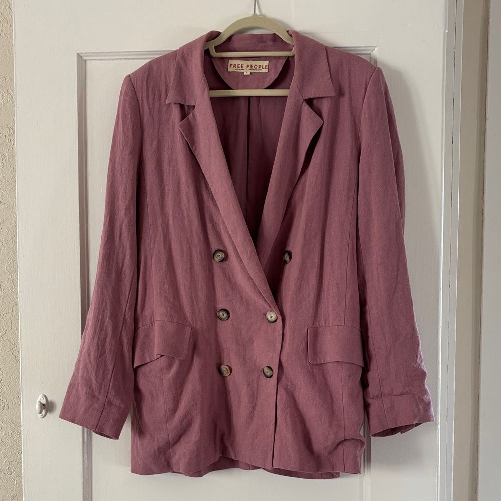 Free People Olivia Black Current Blazer